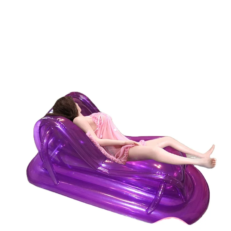 indoor  transparent sexy lounge chair couple holiday lazy bed inflatable sex sofa for honeymoon