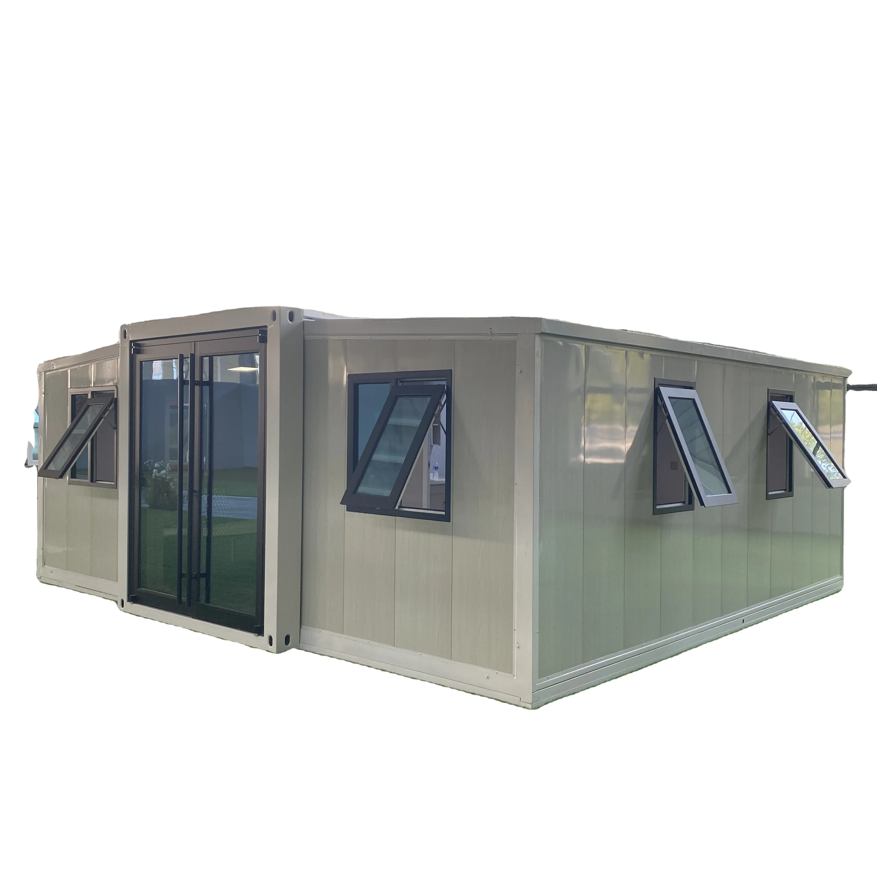 Easy Folding 40 Ft 20 Ft Prefab Container Expandable House Light Steel Folding Prefabricated Home Villa with bathroom kitchen