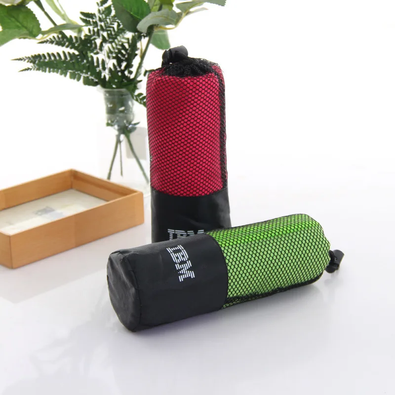 sand free factory wholesale custom printing sublimation with mesh bag  microfiber beach towel with travel bag