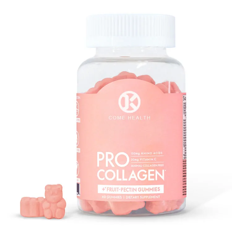 Wholesale Private Label Pro Collagen Gummies With Amino Acids & Vitamin C Skin Brightening Gummies Anti-Aging Superfood