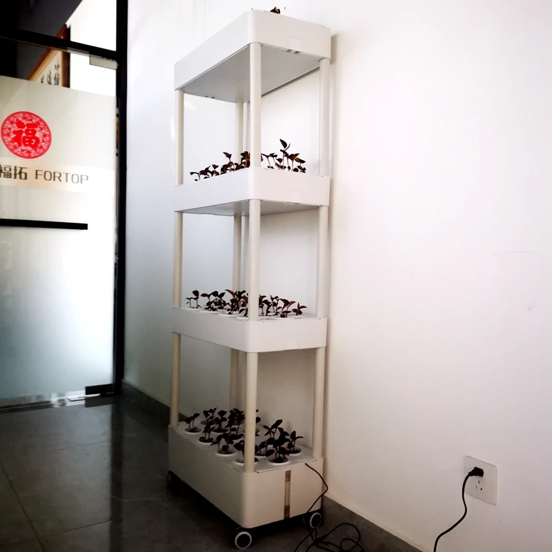 Hydroponics Growing System Garden Planting Tower With Full Spectrum LED  4 Layers 56 Plants Indoor Geenhous Equipment