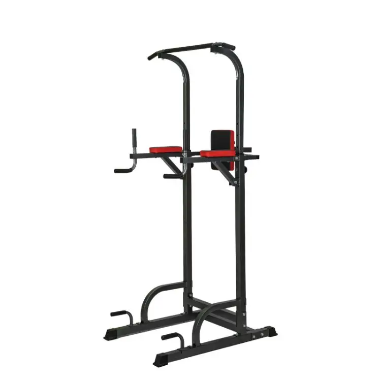 ZYFIT Sport Adjustable Height Power Tower with Dip Station, Pull Up Bar Standing Tower Gym Equipment Sports Pull Up Tower