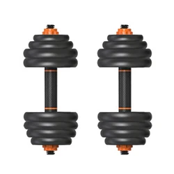FED Adjustable Rubber 10kg 20kg 30kg 40kg Free Weights For Sale Gym Stainless Steel Dumbbell Barbell Push Up Bar Kettle bell Set