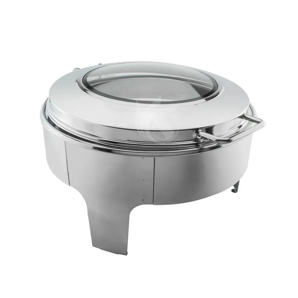 Customized High Quality Commercial Hotel Restaurant Catering Buffet Stainless Steel Electric Heating Round Chafing Dish