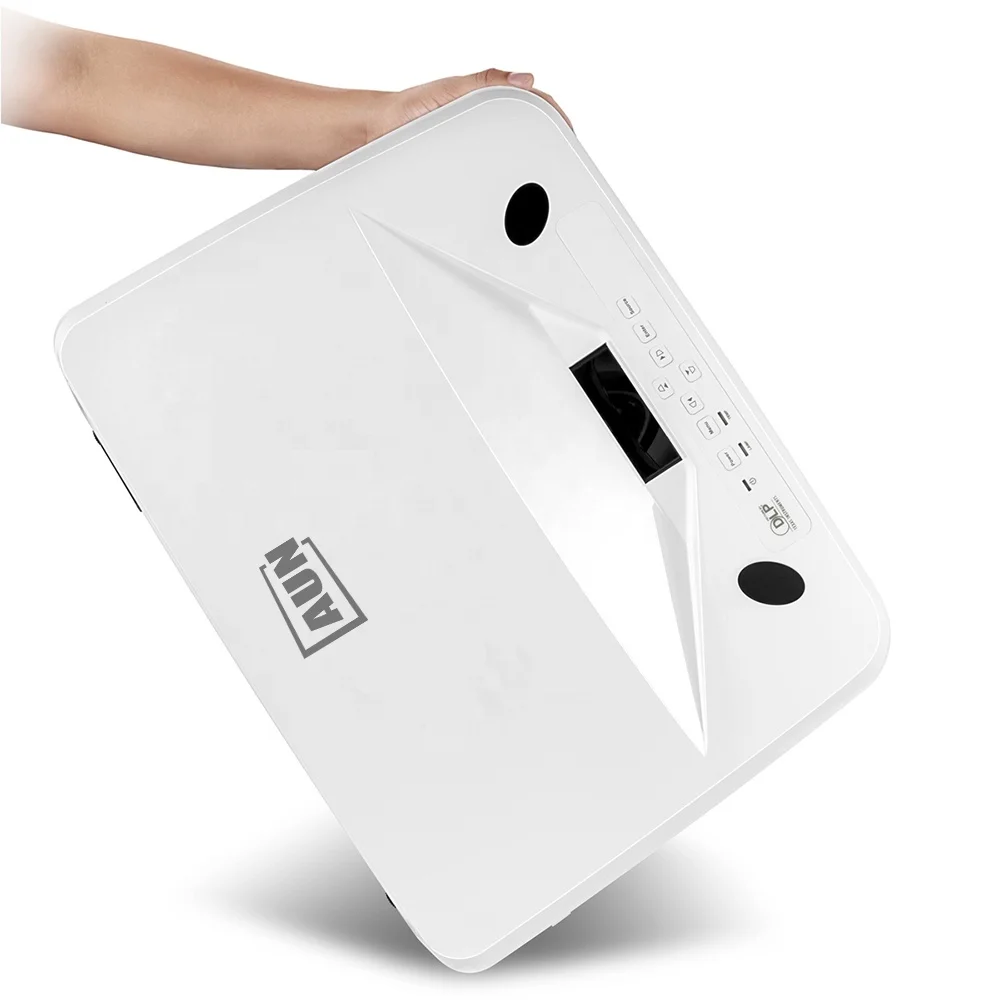 Проектор AUN Laser UST, ультра-короткий проектор, HD проектор для домашнего кинотеатра, встречи, 9000 ANSI люмен