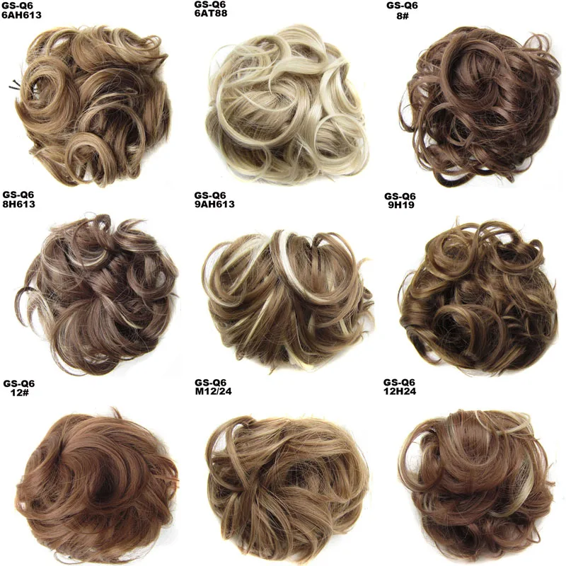 2024  hot Women  synthetic Synthetic  Curly Chignon Hair Extension Clip In Hair Women fiber Hairpiece