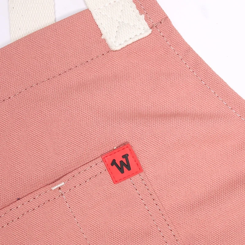 CHANGRONG Custom Adjustable Cross Back Straps Recycled RPET Canvas aprons men women work apron with tool pockets