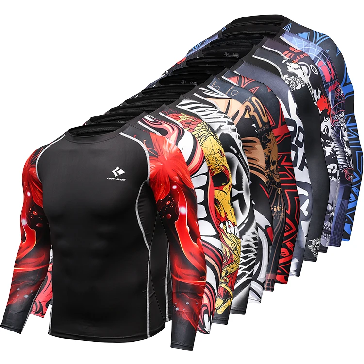 Cody Lundin tattoo design mma rash guard sublimated long sleeve mens sportswear rashguard