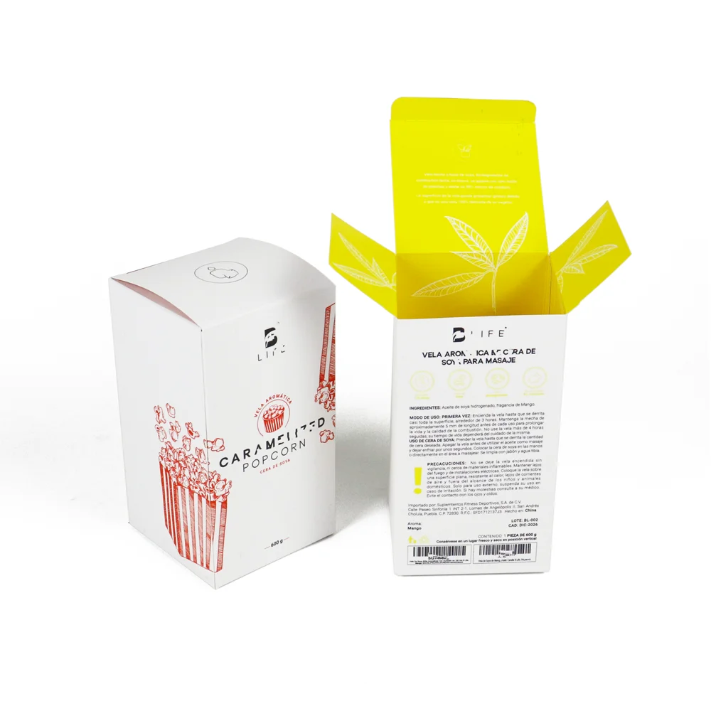 custom biodegradable eye cream packaging box essential oil white cardboard small rectangular beauty cosmetic folding paper box