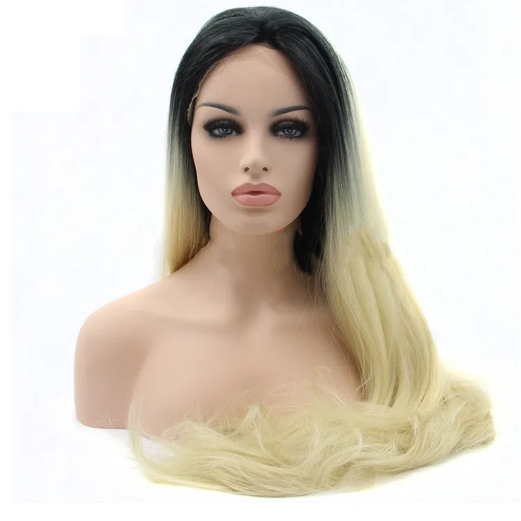 ML Human Hair Lace Front Wigs  Blonde 613 Pink Long Hair Kinky Curly Hair Dobdle  Frontal Lace Synthetic Wigs