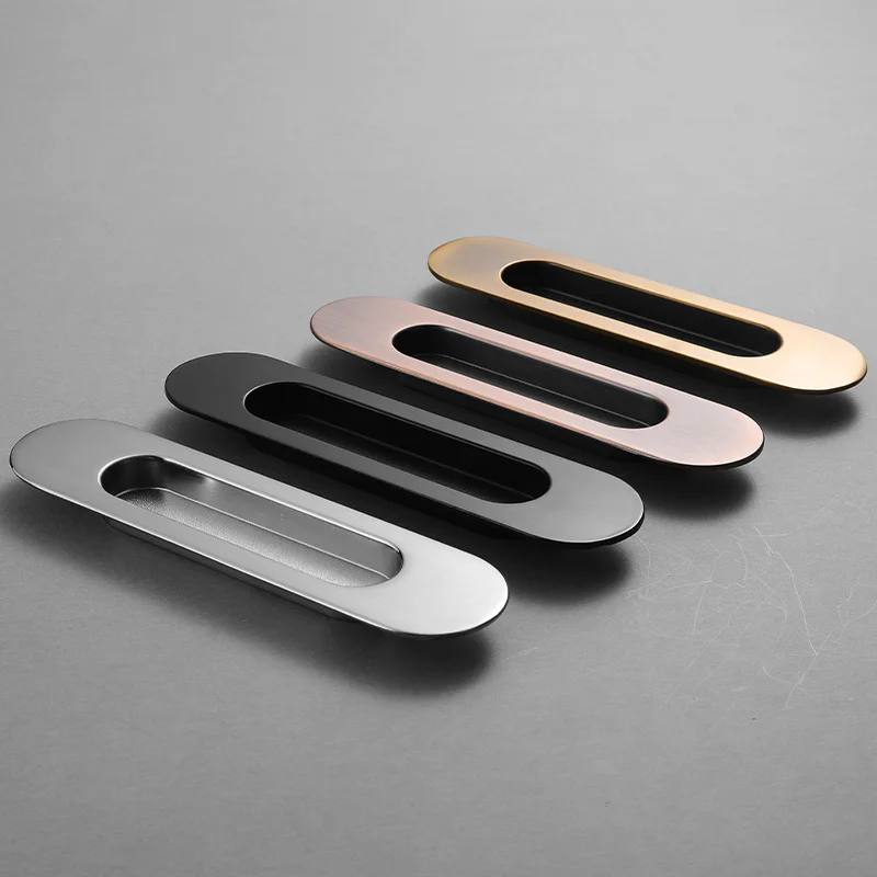 High quality luxury modern manufacturer zinc alloy embedded pull cabinet handle hidden recessed door handles