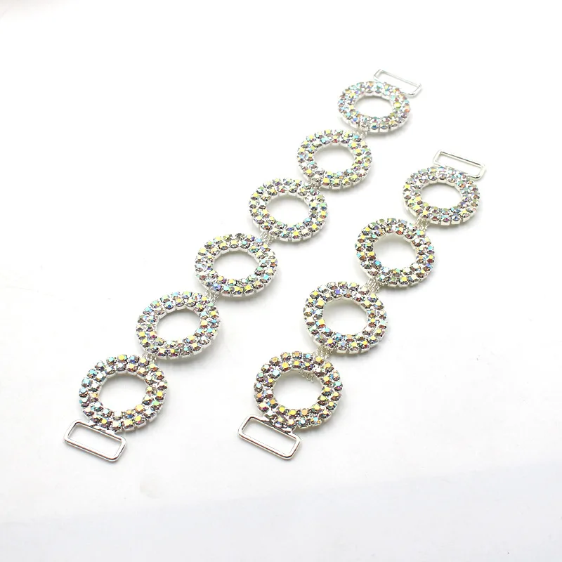 Newest Black Big Crystal Bikini Connectors Rhinestone For Swimsuit Crystal Buckle Swimwear Bra Accessory Clothing Footwear