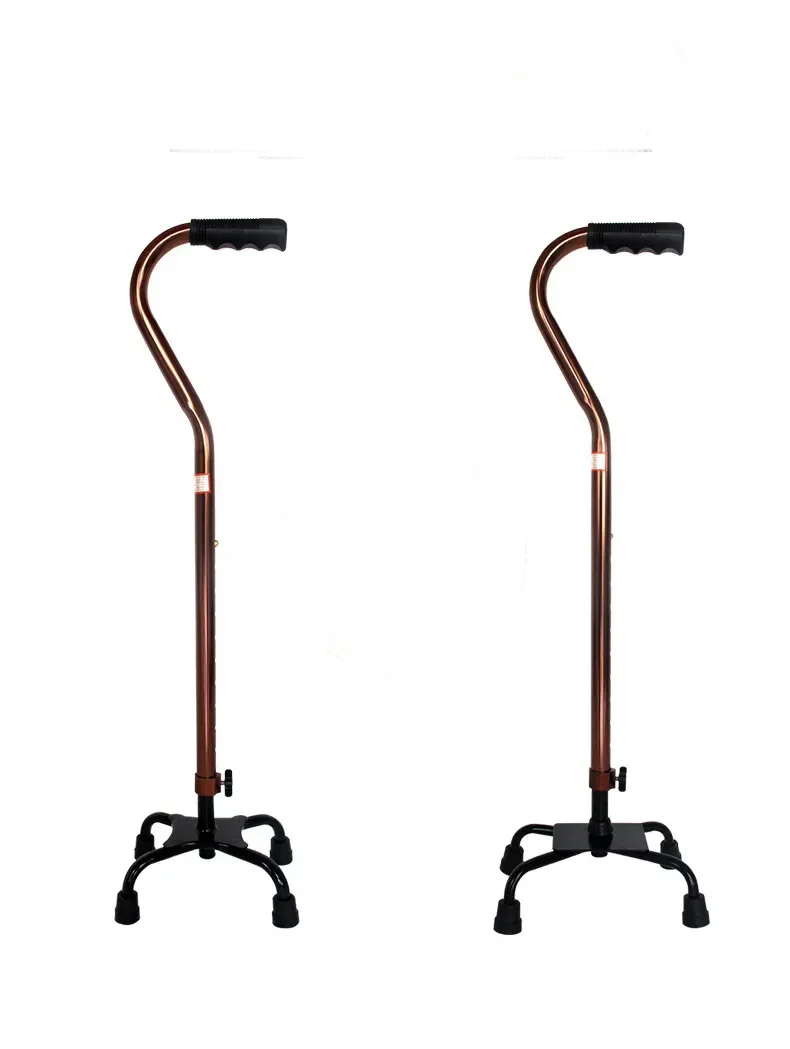 Adjustable Retractable Aluminum Alloy Steel Four-Claw Cane Convenient Rehabilitation Therapy Supplies for Elderly Walking Stick
