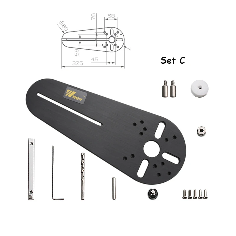 JDSR universal Circle Cutting jig For  Hand Trimmer Wood Router Milling Circle Trimming Machine tools DIY Accessories