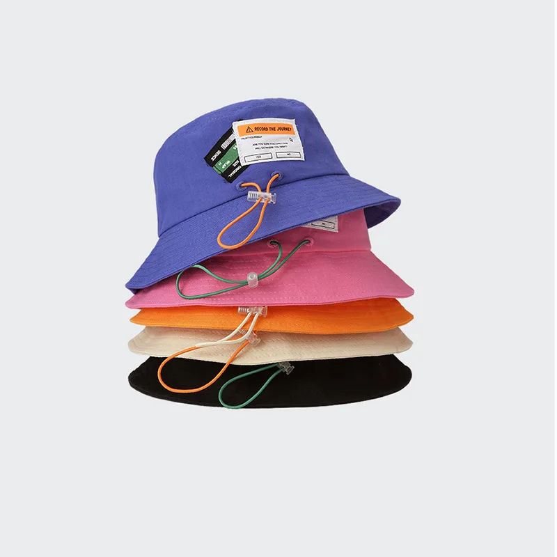 Oem Factory Designer Private Label Cotton Solid Color Unisex Adult Custom Adjustable Fisherman Bucket Hats