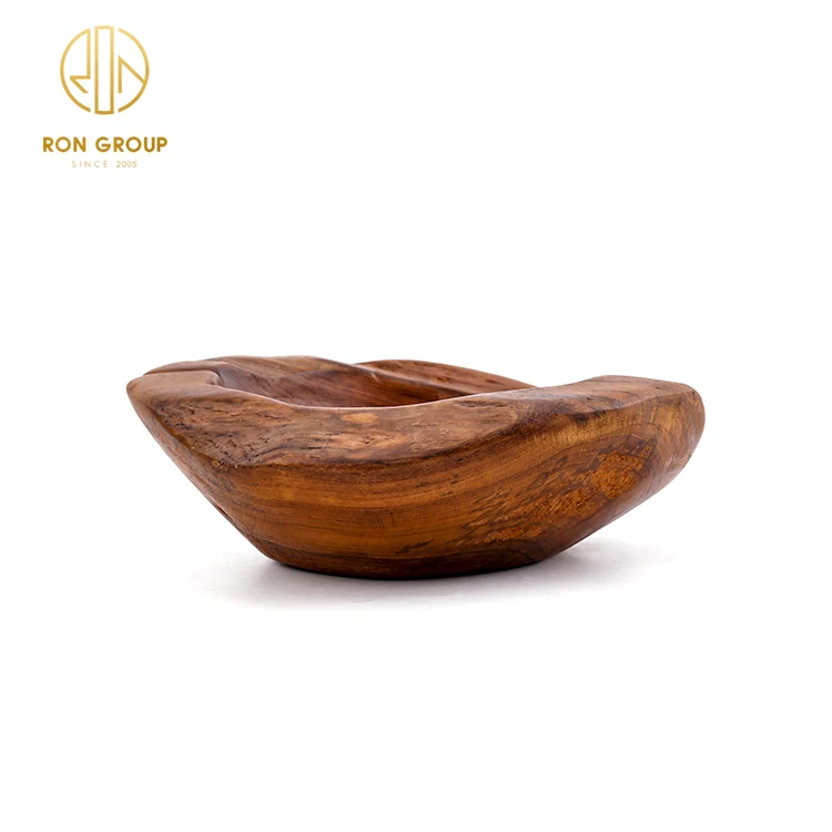 Restaurant Eco-friendly Reusable Tableware Salad Food Wooden Bowl