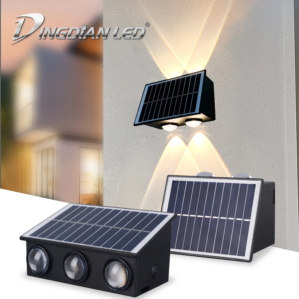 Emergency Solar Wall Lights Solar Led Wall Lamp New Portable LED Outdoor Garden Villa Courtyard Wall Decoration up and Down 80