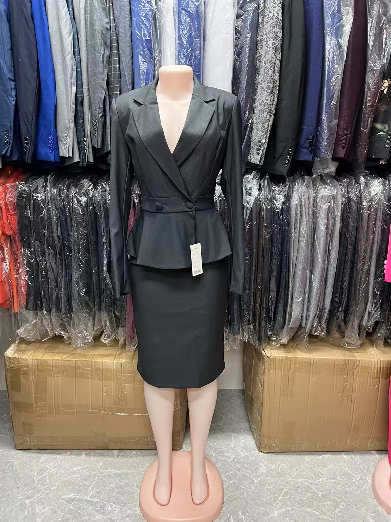 Low Price Sexy Tight Suit Skirt Anti-Wrinkle Ladies Office Suits Skirts And Jackets Two Piece Skirt Suit Women Dress