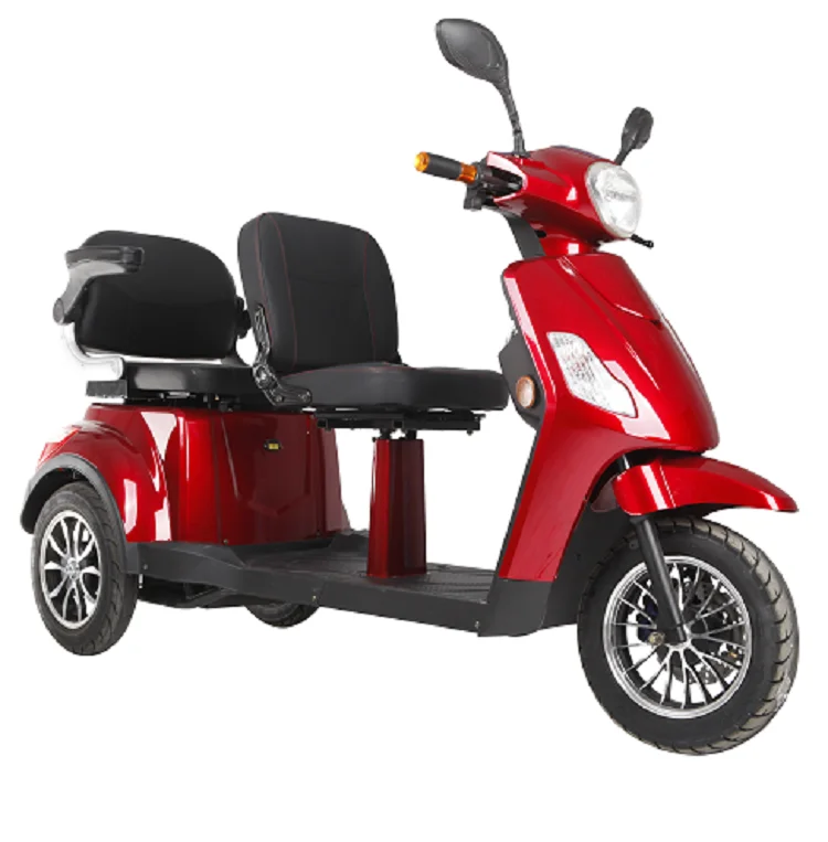 
500w Elderly disabled adult electric mobility tricycle scooter 3 wheel for 2 passengers 