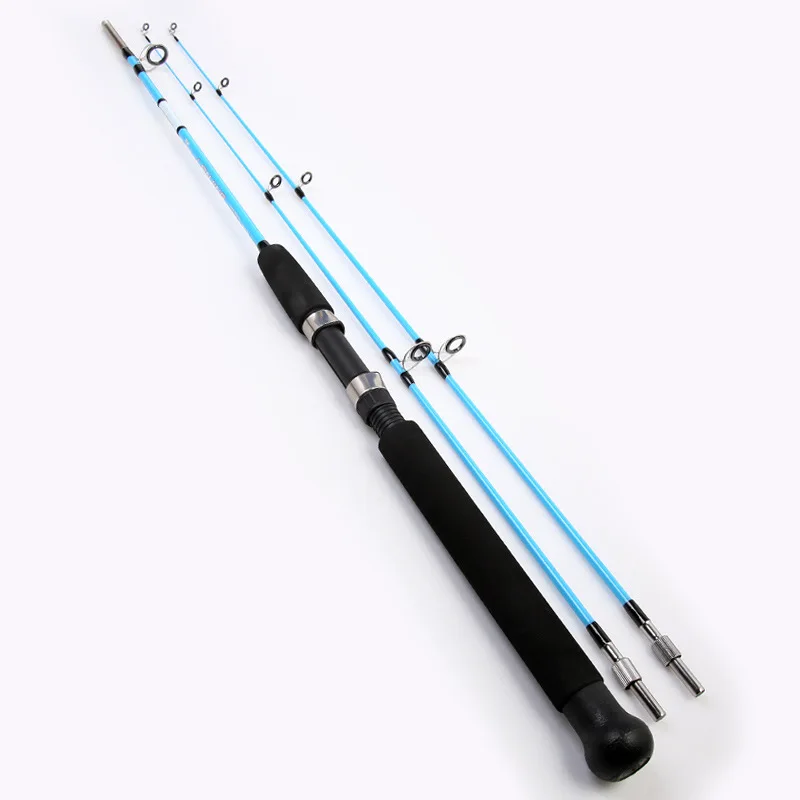 1.5m 1.8m 2.1m new baitcasting fishing rod MH action blue color big fish glass rod