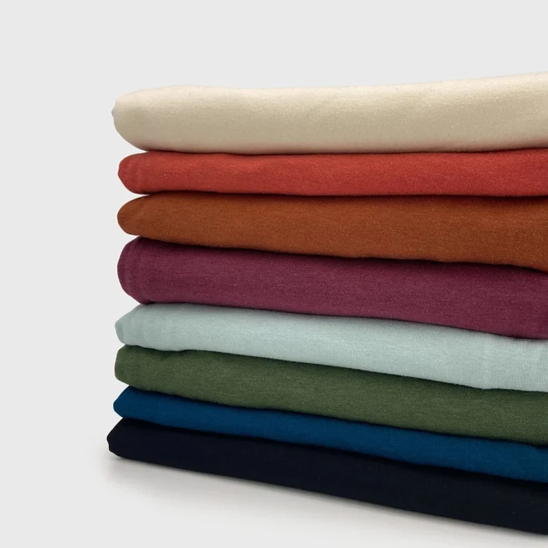 Текстиль, оптовая продажа, трикотажная Одиночная кофта CVC, 60% хлопок, 40% полиэстер, смешанная ткань для футболок, одежды