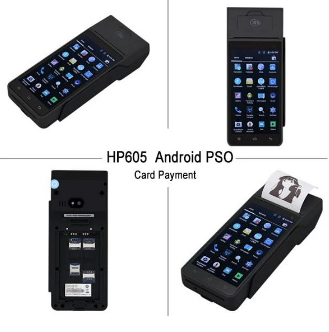  HFSecurity Android 7 1 HP605 POS терминал EMV PCI оплата по отпечатку пальца для проекта банка с Wi-Fi 4G Бесплатная