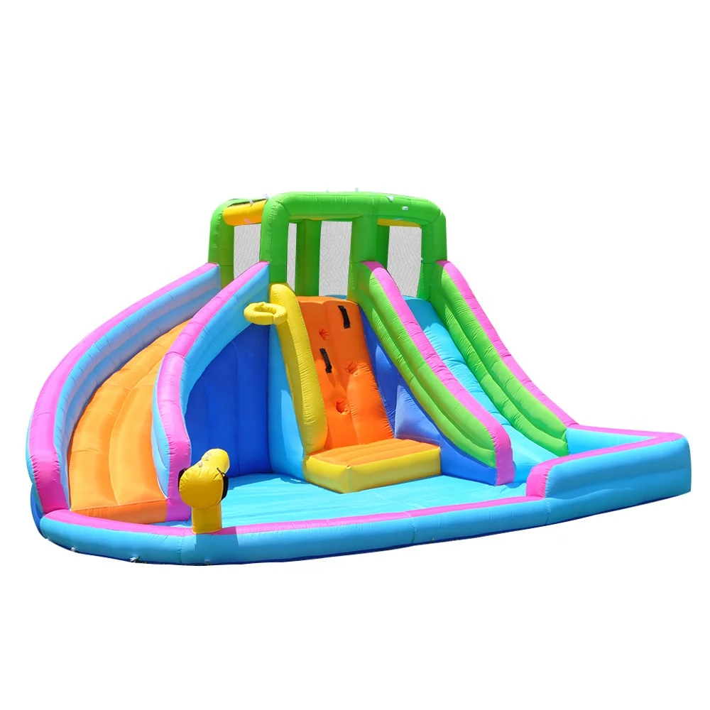 Safety joy nice pretty kid toy all ages oxford fabric slide inflatable castle inflatable bounce house jumping trampoline combo