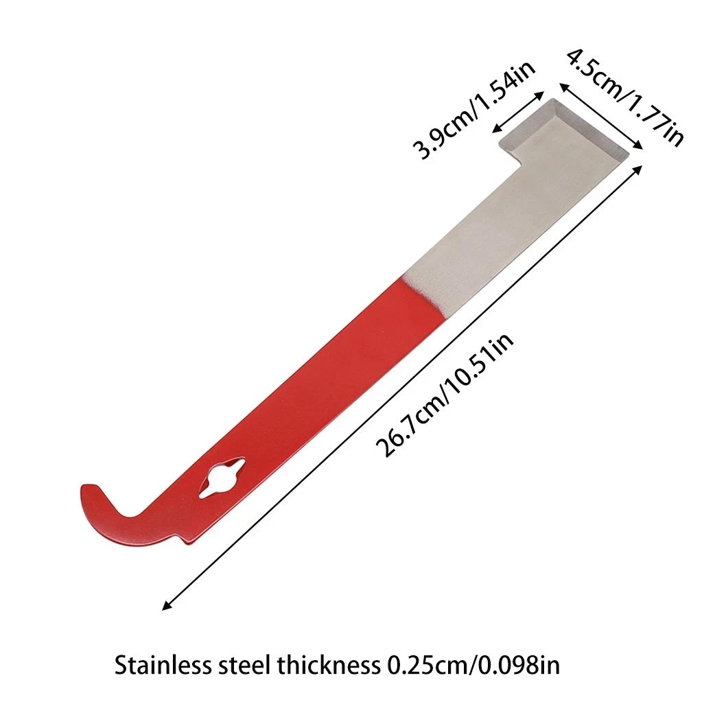 Пчеловодство из нержавеющей стали красный J крюк скребок пчелиный улей инструмент для очистки медовый шпатель нож