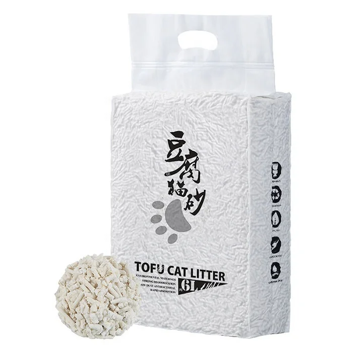 Wholesale free sample custom 5L 6L 10L crushed plant tofu cat litter