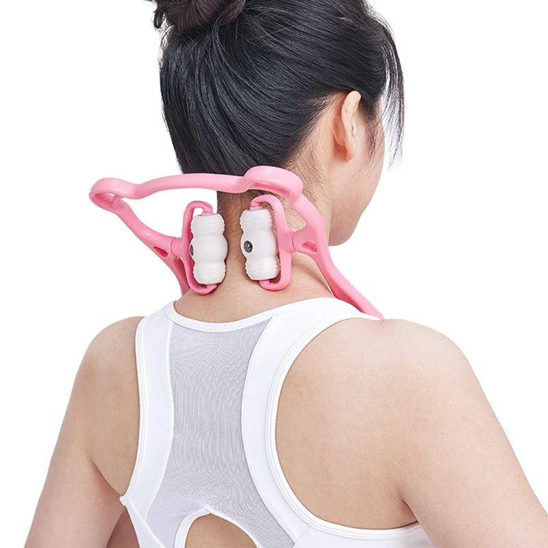 Portable 6-Wheel Manual Roller Neck Massager with Custom Logo Cervical Massage for Body Head Face Foot Waist Arm