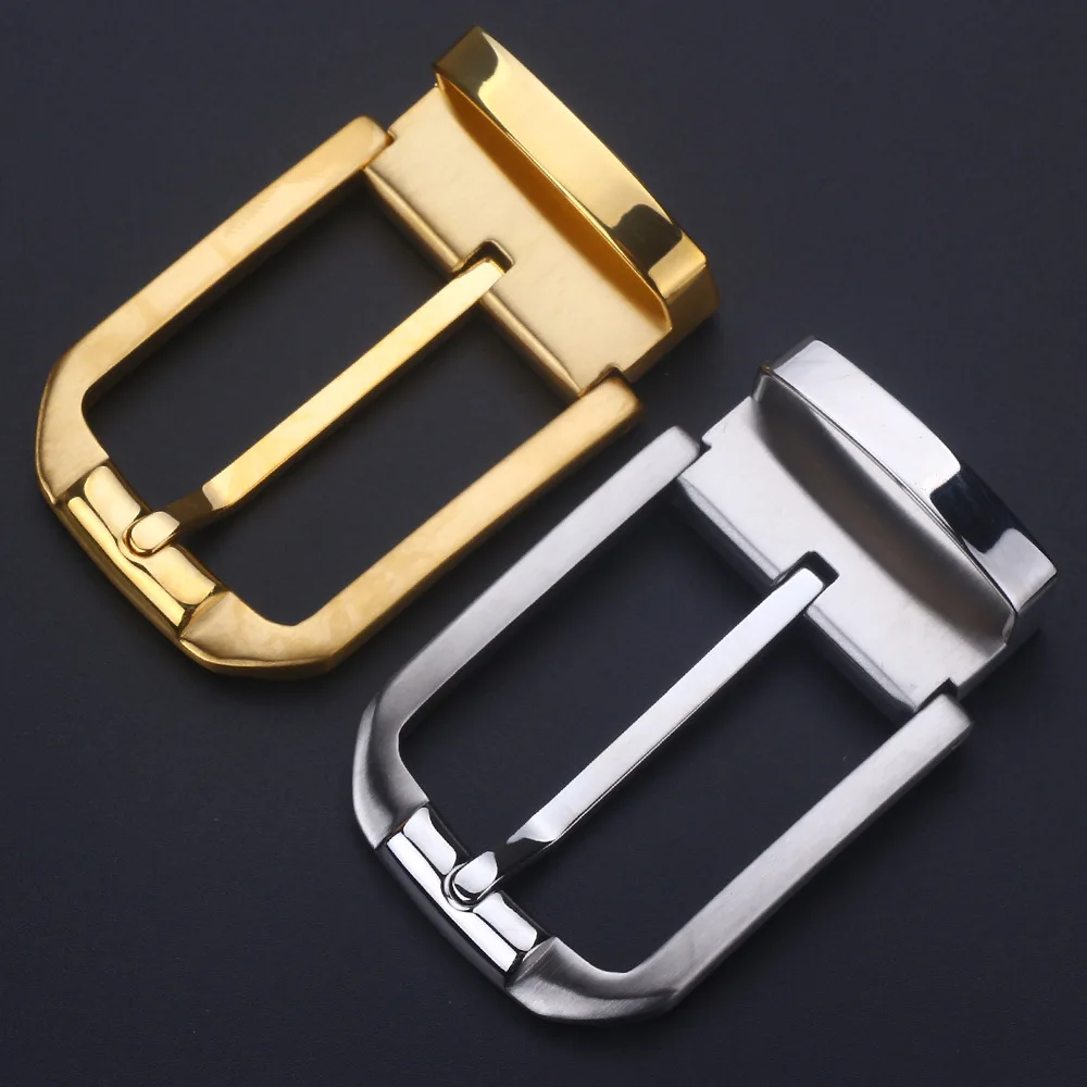 Factory Custom 35mm Wide Stainless Steel Pvd Plating Pin Buckle Premium Luxury Belt Buckle
