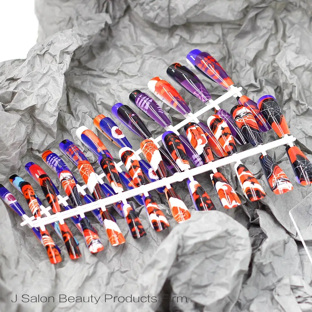 
240pcs/box Scary spider design fingernails winter festival fingernail decorations 