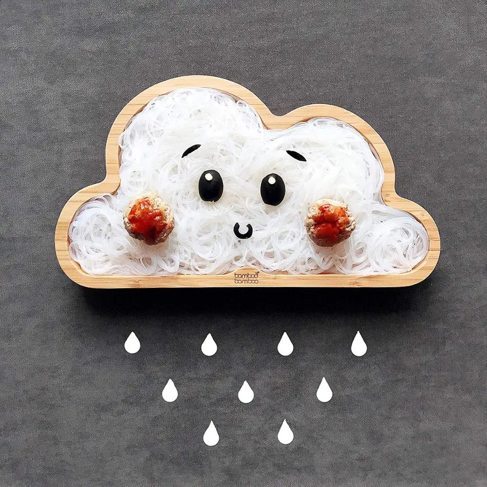 
eco friendly biodegradable BPA free bamboo fiber kids baby animal shaped food feeding plates 