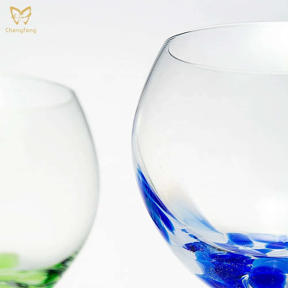 unique colored polka dots goblet wine glass wholesale suppliers
