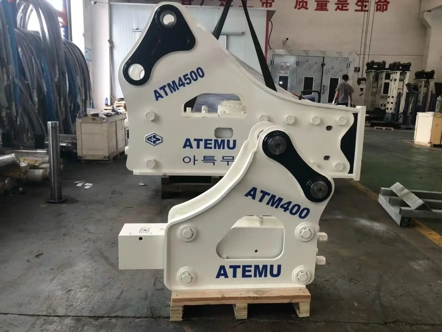 ATM400-Mechanical Яньтай ATM коробка гидравлический молот кузнеца с 68 мм зубило SB40