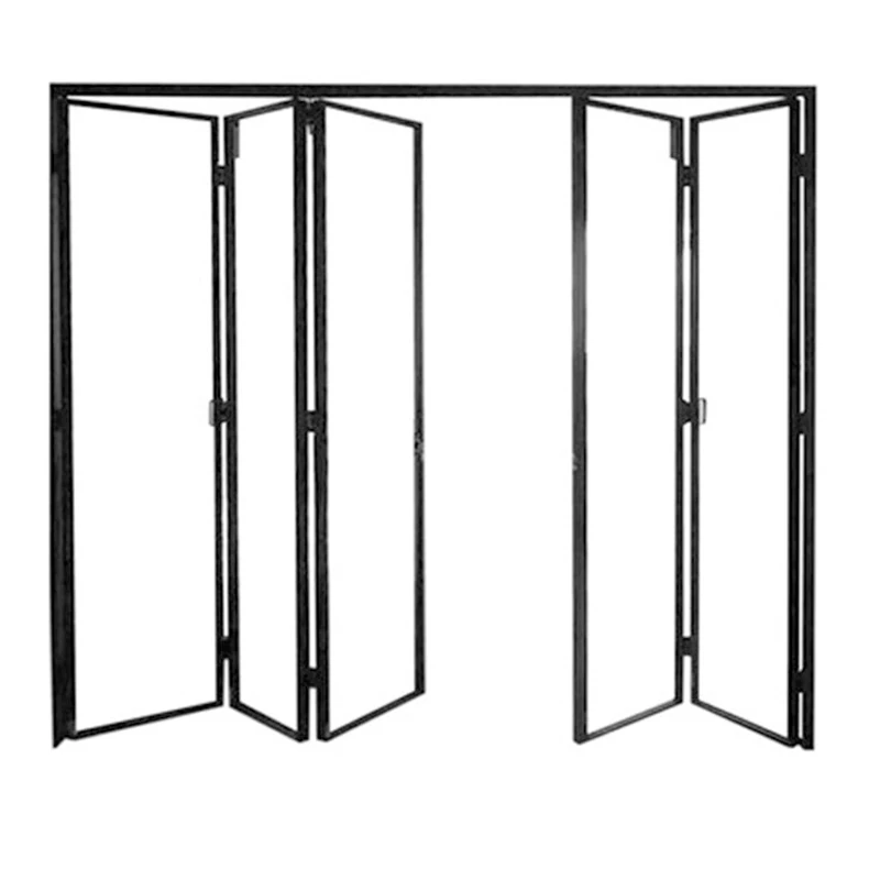  4 панели bi fold glassaluminum alloyed патио сложенный аккордеон дом двери гаража