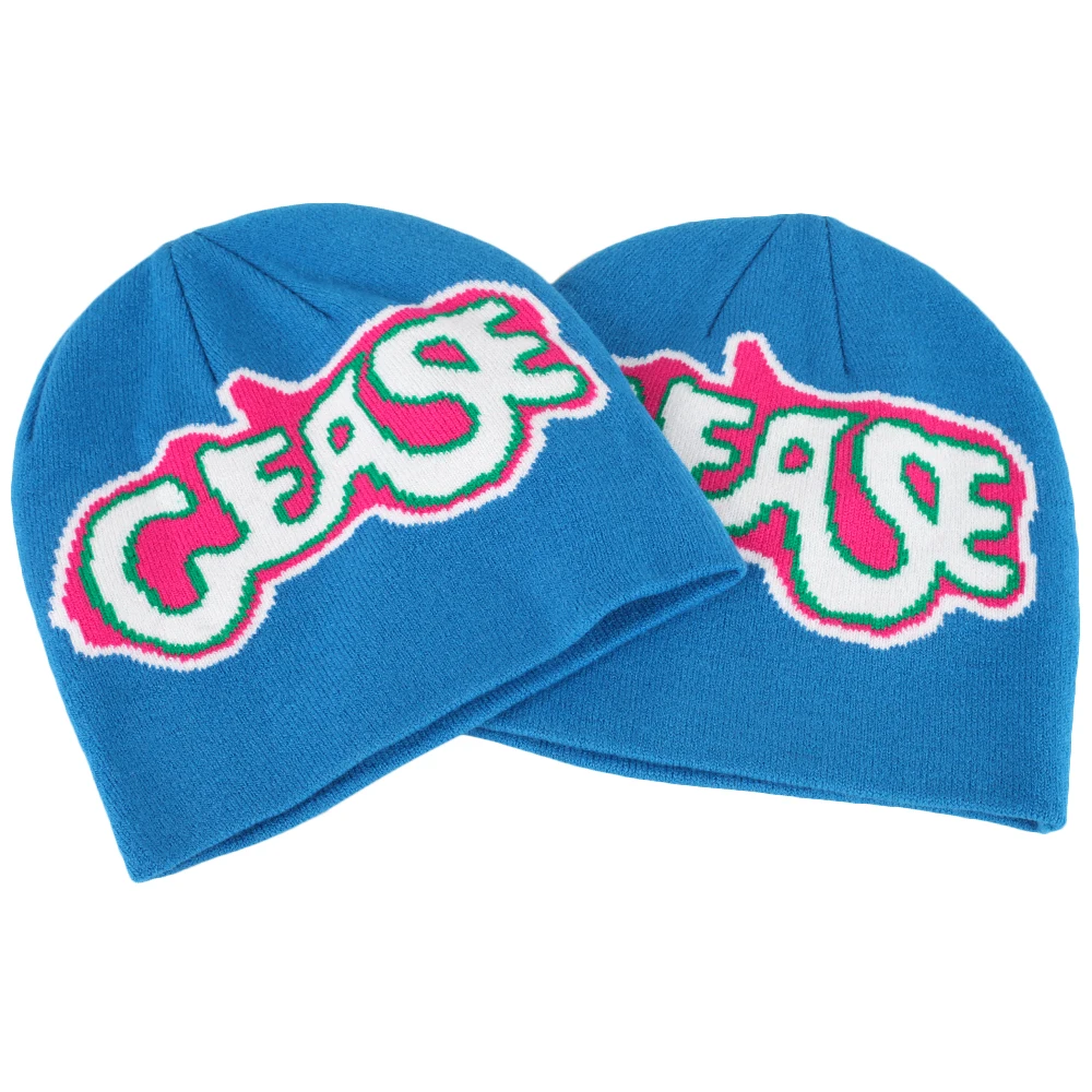 Colorful New Style Support Sample Jacquard Beanie Winter Hat cuffless Beanie acrylic knit Custom Beanie Hat