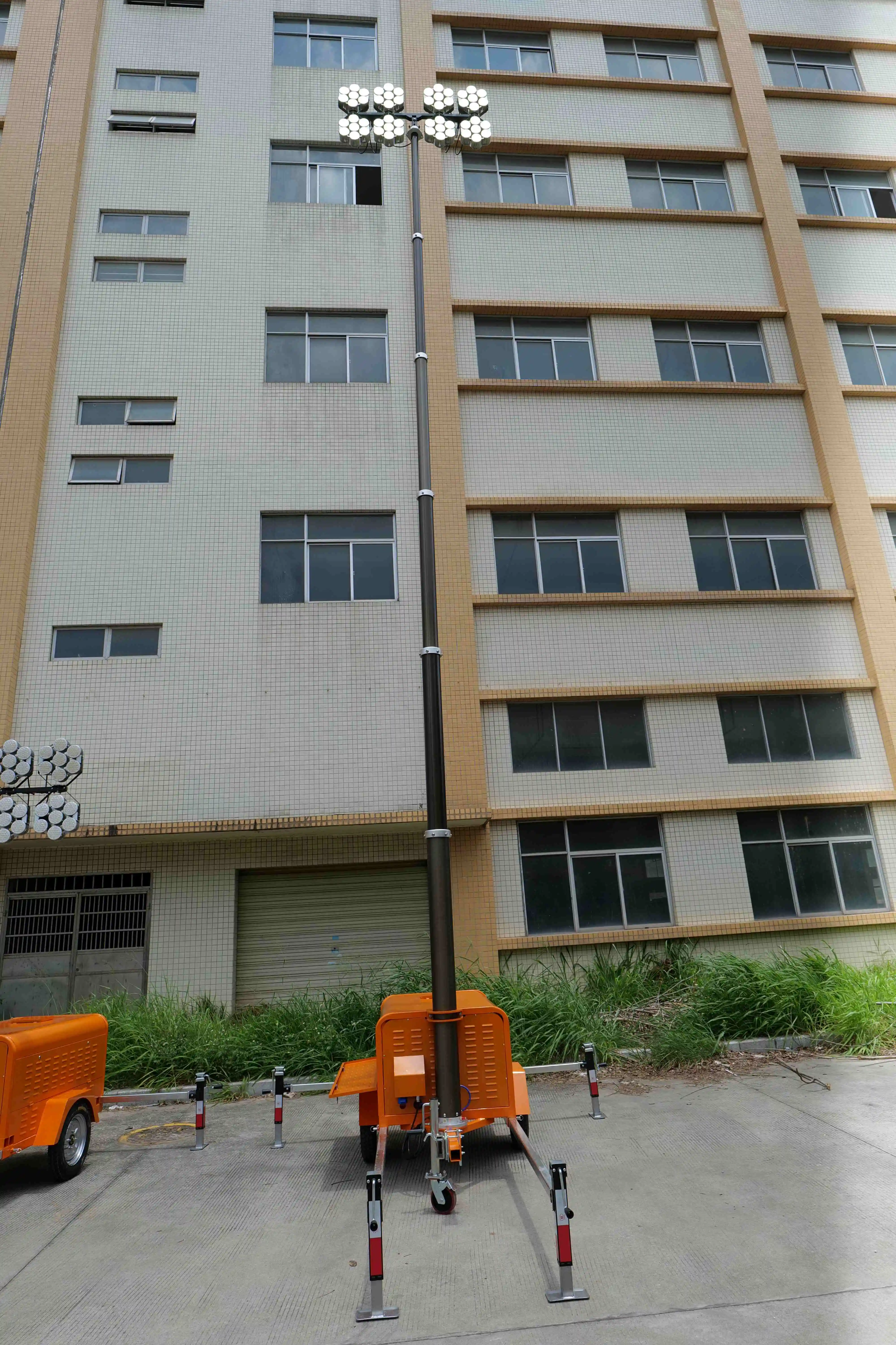 Светодиодная Мобильная световая башня 4 м 6 9 для строительной площадки шахтный дизельный генератор портативная 1000 Вт 3000 5000