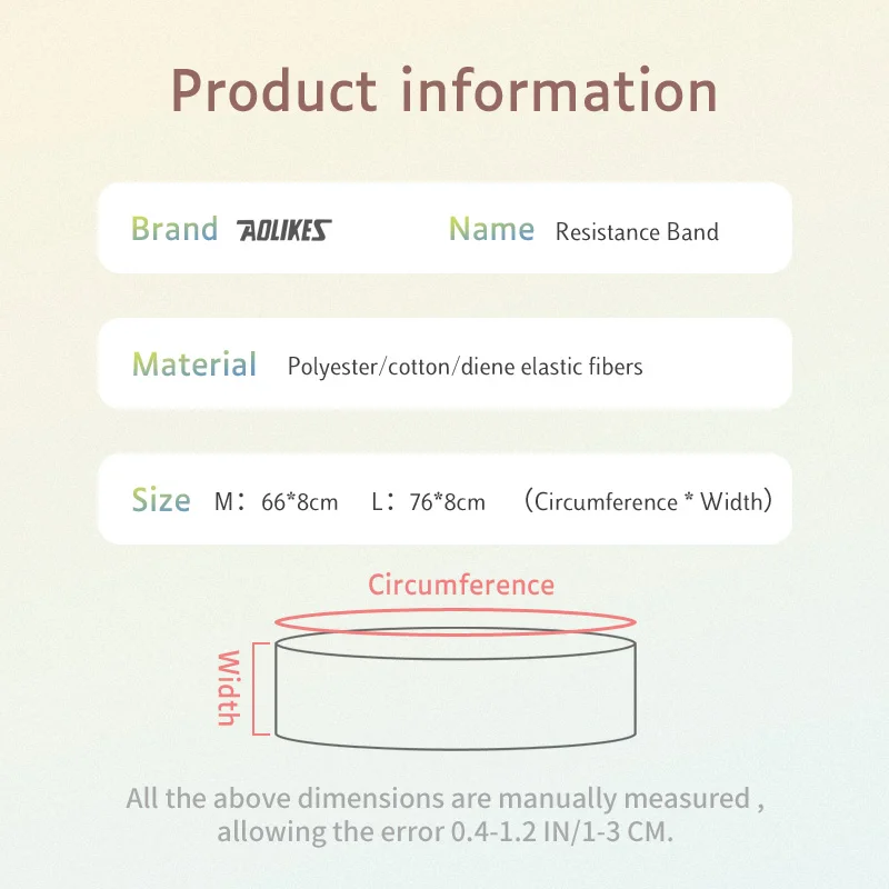 Aolikes 2023 New Sports fitness training tension band hip loop elastic band anti slip upgrade yoga band women