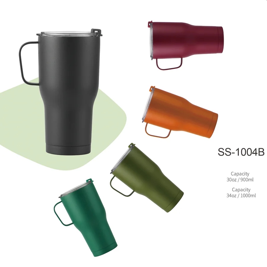 2022 new design 20 oz tumbler double wall insulated travel cup with handle