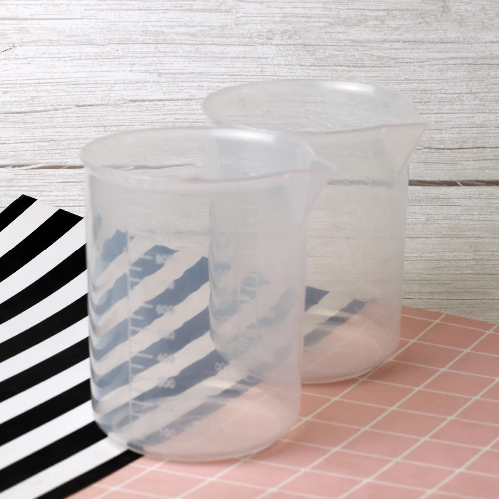 1000ml polypropylene double-sided graduated plastic beaker laboratory food grade plastic