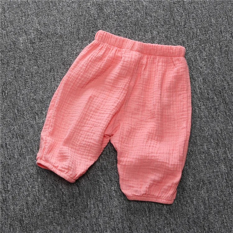 
Hot sale wholesale boutique summer cotton multicolor elastic waist solid color outer children kids casual baby pants shorts 
