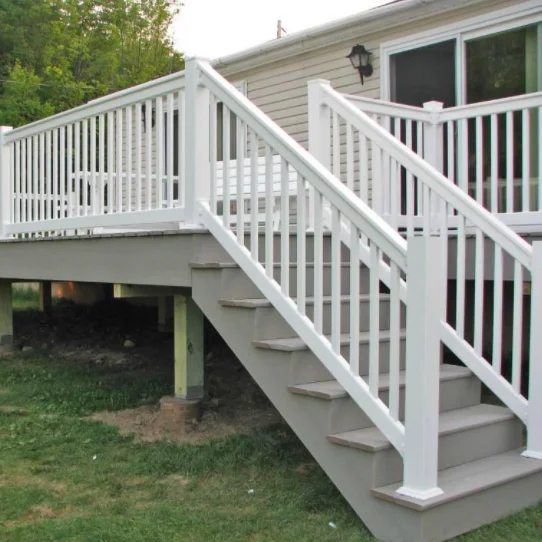 plastic vinyl balustrade deck railing,balcony railing design