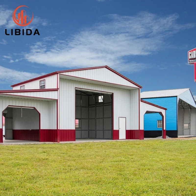 Chicken coop prefabricated steel structure warehouse building workshop with storage