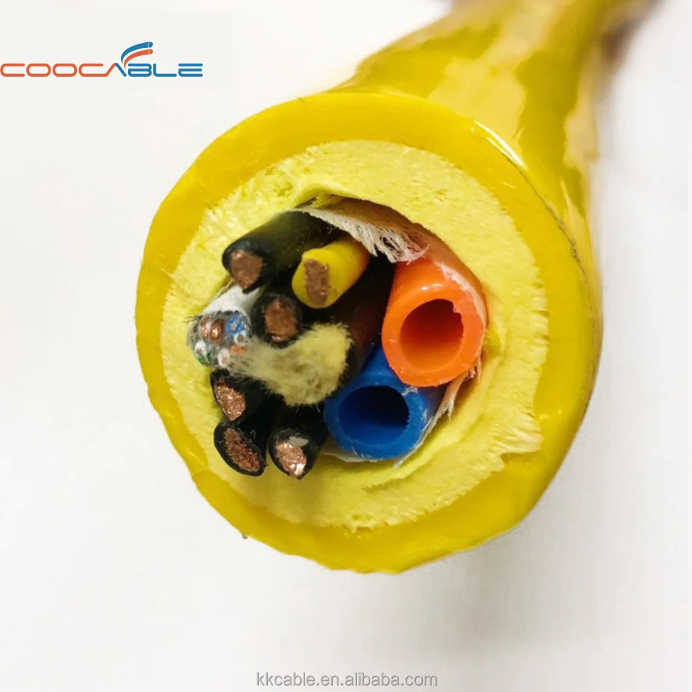 power cable 2x18AWG and twisted pair 2x2x26AWG data cable shielded foam PUR hybrid communication underewater rov pur cable