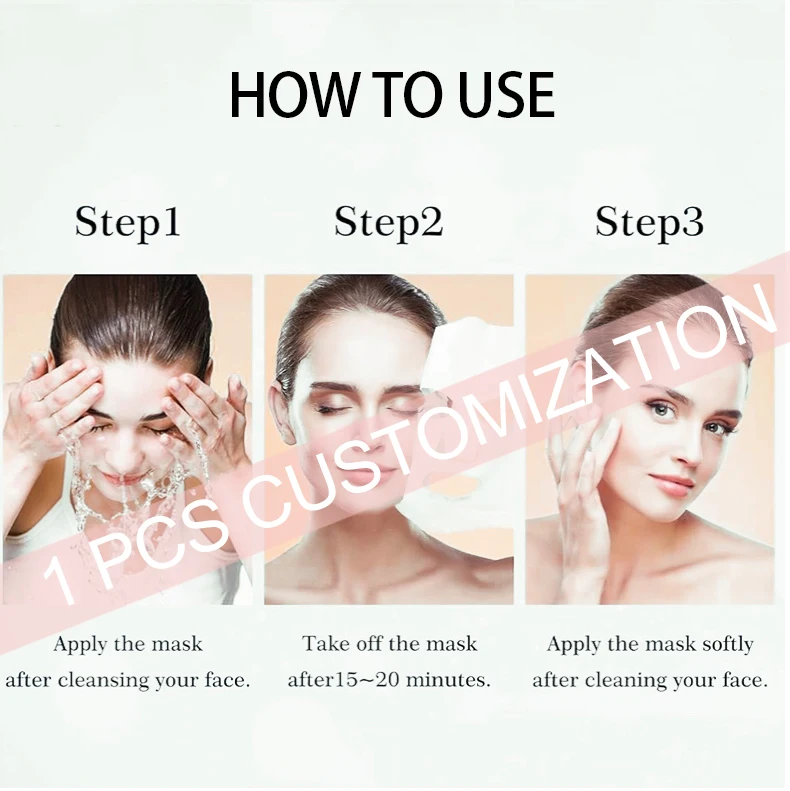 Custom Logo Private Label Korean Collagen Moisturizing Sheet Nature Plants Face Mask Skin Care Facial Mask