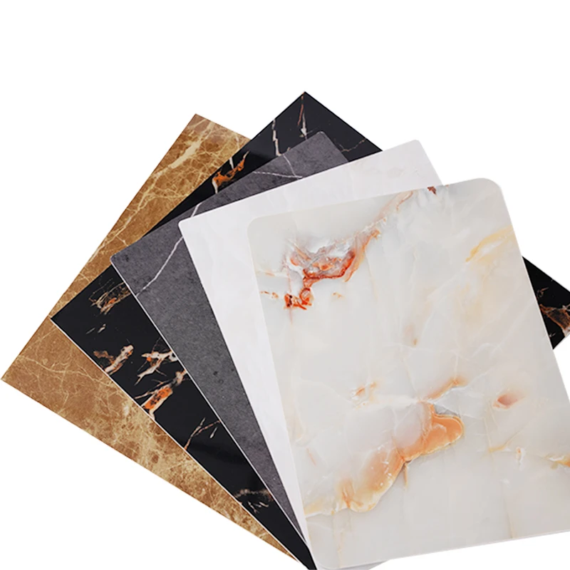 Moisture Proof Flex 3Mm Plastic Waterproof Pvc Uv Marble Sheet Wall Panel