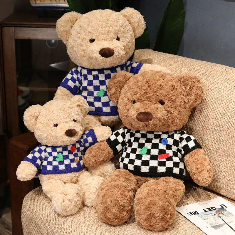 Plush Toy Supplier Cute Custom Stuffed Animal for Gifts Soft Toys Embroidery Cat bear 20cm 30cm