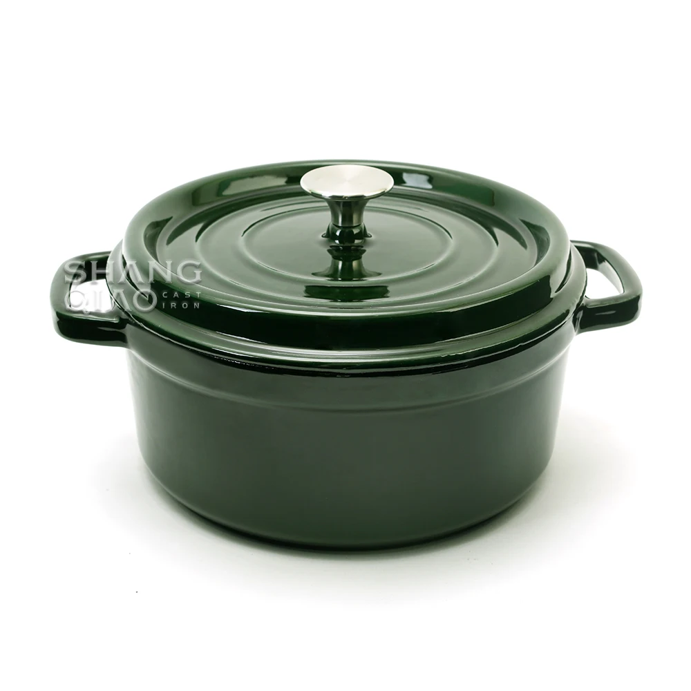 Home Cooking Stewpot Enameled Cast Iron Casserole Dutch Oven Set with lid