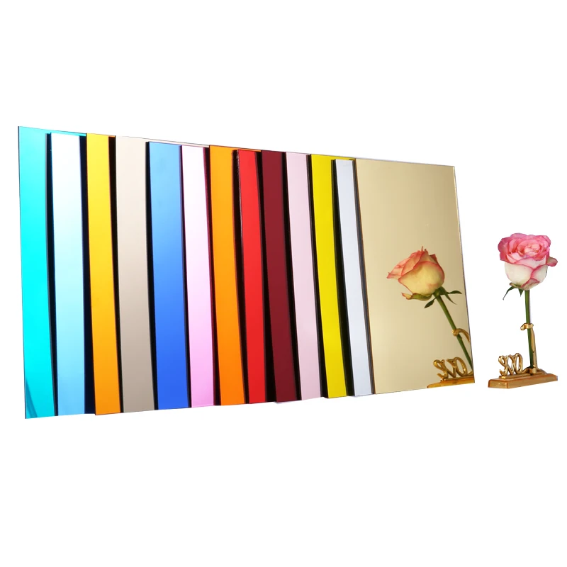 High Reflective 2440x1220mm Cutting Large Silver Frameless One-way Shower Mirror Incassable Unbreakable Acrylic Plastic Mirror